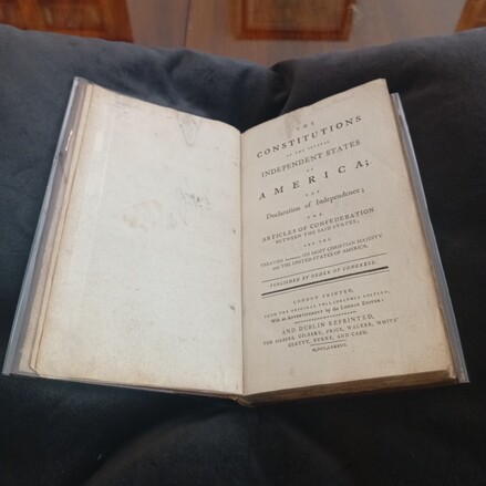 Open book on pillow