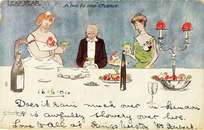 LEAP YEAR A two to one Chance by Lance Thackery, 1904. From our Niall Murphy Collection, Ephemera