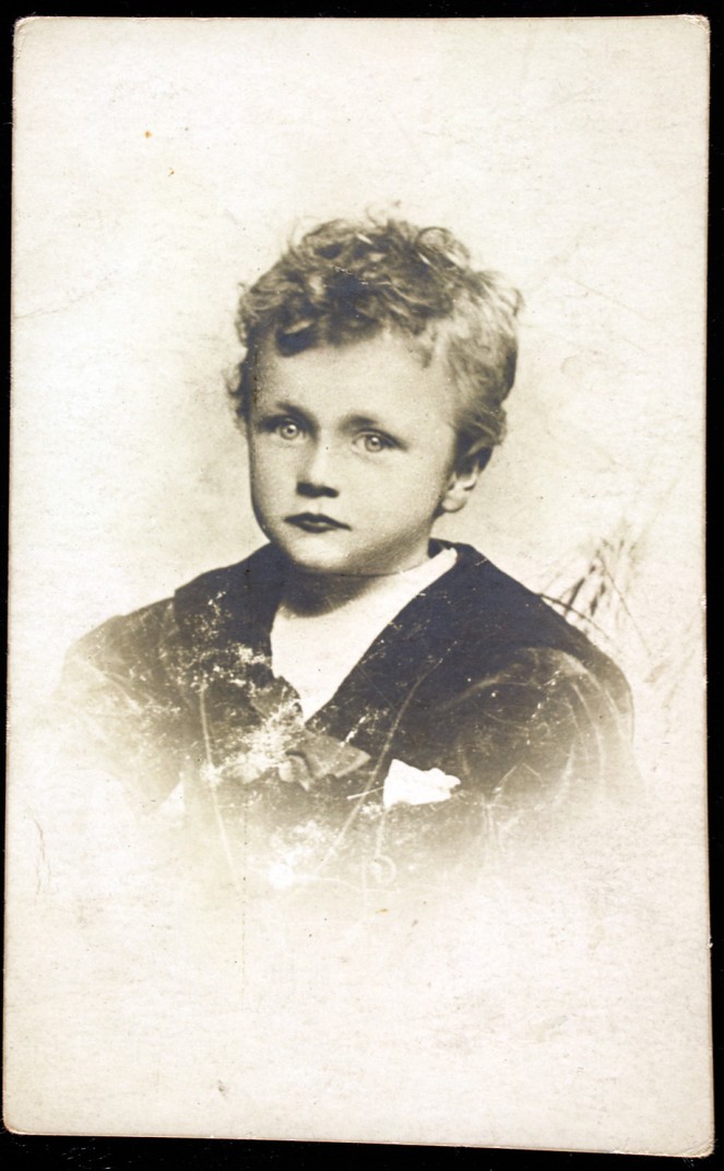 Jack Jenkinson as a little boy, dressed in a sailor's outfit