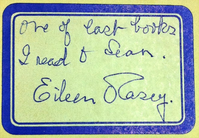 One of the last books I read to Sean. Eileen O'Casey. NLI ref.: LO 11544 One of the last books I read to Sean. Eileen O'Casey. NLI ref.: LO 11544