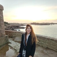 image of speaker next to the ocean