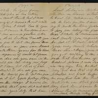 Handwritten letter with black trim