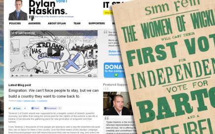 We're still looking after election posters 'in the flesh', but we've also started web archiving - firstly the February 2011 General Election and most recently the Presidential Election. This Sinn Féin election poster dates from 1918, while the Dylan Haskins election web page was harvested on 21 February 2011... We're still looking after election posters 'in the flesh', but we've also started web archiving - firstly the February 2011 General Election and most recently the Presidential Election. This Sinn Féin election poster dates from 1918, while the Dylan Haskins election web page was harvested on 21 February 2011...