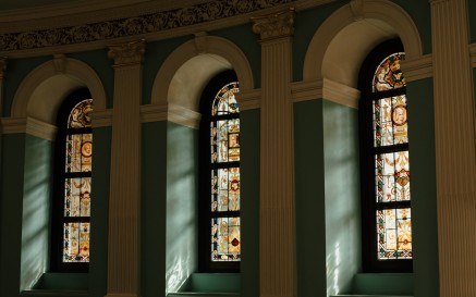 Stained glass windows in the NLI's Main Library Building