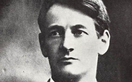 A black and white protrait photograph of Terence MacSwiney 