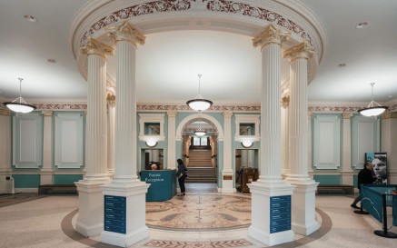 The interior entrance of the National Library of Ireland