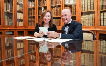Katherine McSharry, Acting Director of the National Library of Ireland, and Bernárd Lynch