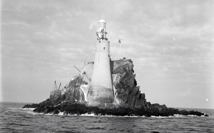 Construction of new lighthouse on Fastnet Rock, Co. Cork