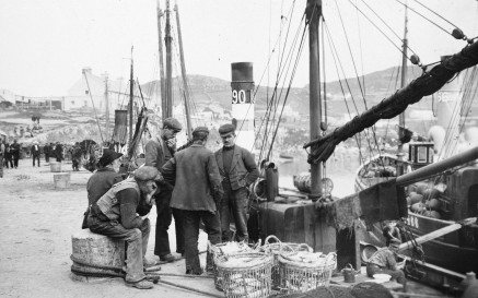 Fishermen on a pier