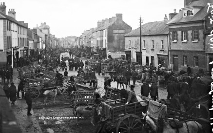 Busy street scene from the Fair Day, Co Longford