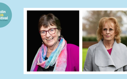 Dublin Book Fest logo - images of two speakers