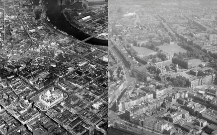 aerial views of belfast and dublin