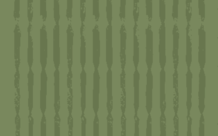 Muted green background with evenly spaced vertical organic shapes arranged in rows.
