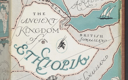 An ornate map of Ethiopia 