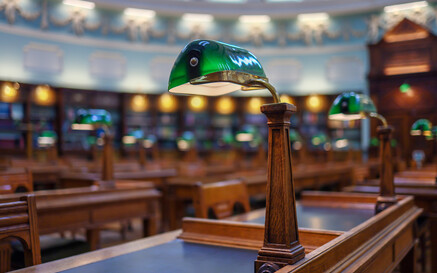 lamp on desk