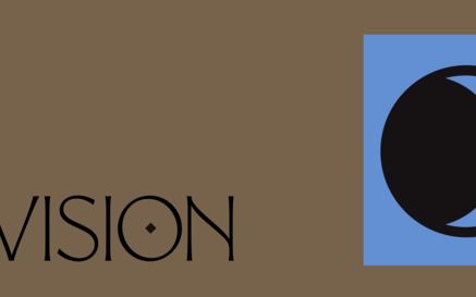 A Vision Title with a gibbous waxing moon on blue field. 