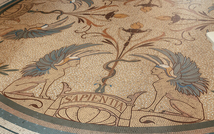 image of the NLI main lobby floor mosaic